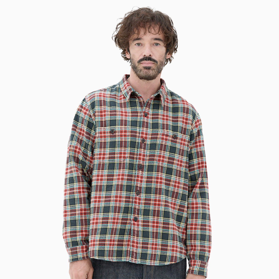 Visvim Larrikan Check L/S Red – 1290SQM