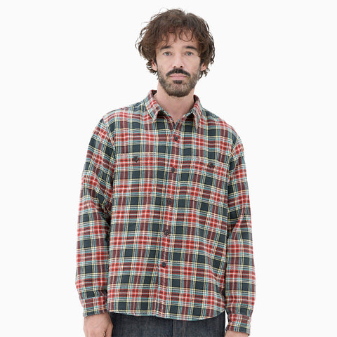 Visvim Larrikan Check L/S Red