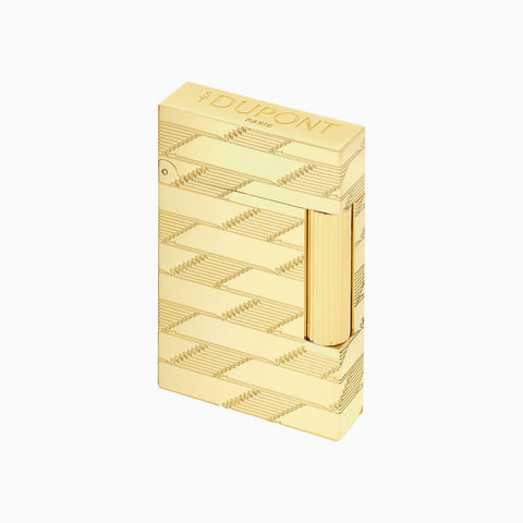 S.T. Dupont Ligne 2 Guilloche Lighter Monogram 1872 Golden