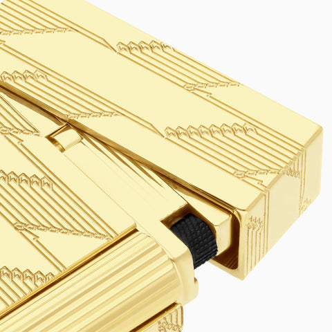 S.T. Dupont Ligne 2 Guilloche Lighter Monogram 1872 Golden