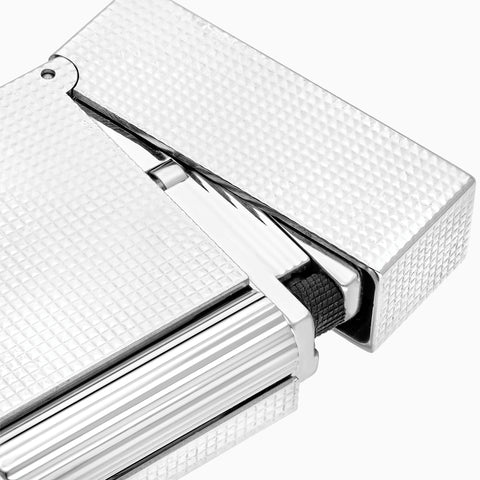 S.T. Dupont Ligne 2 Micro Diamond Head Lighter Silver