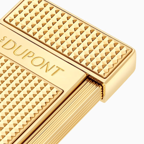 S.T. Dupont Slimmy Diamond Head Lighter Golden