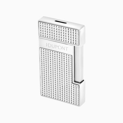S.T. Dupont Slimmy Diamond Head Lighter Silver