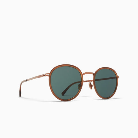 Mykita Tuva A40 Shiny Copper / Topaz - Darkgreen Solid
