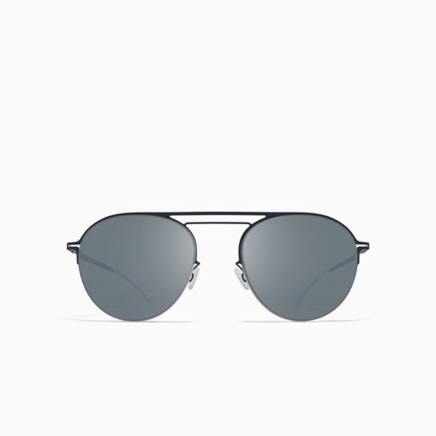 Mykita Duane Silver / Navy - Light Silver Flash