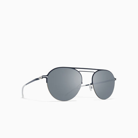 Mykita Duane Silver / Navy - Light Silver Flash