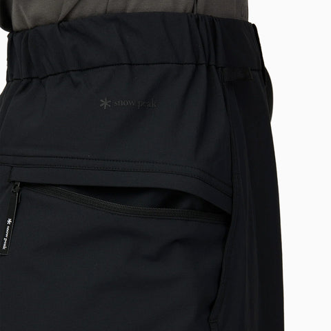 Snow Peak Water-Repellent Stretch Tapered Pants Black