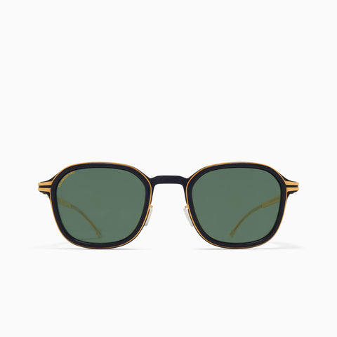 Mykita Fir MH7 Pitch Black / Glossy Gold - Polarized Pro Green 15