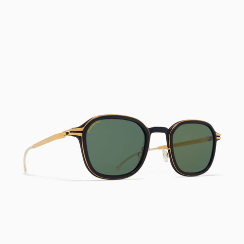 Mykita Fir MH7 Pitch Black / Glossy Gold - Polarized Pro Green 15