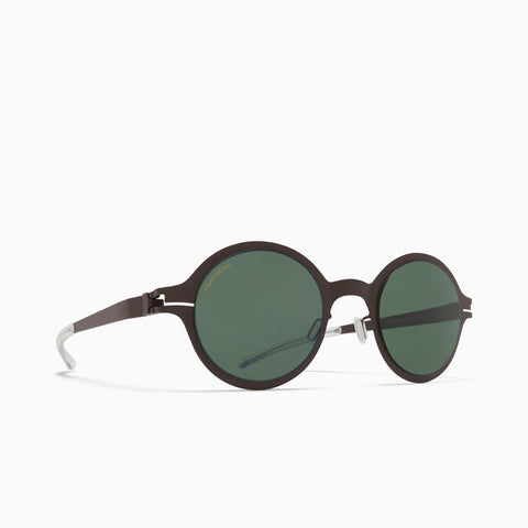 Mykita Nestor Dark Brown - Polarized Pro Green 15