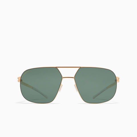 Mykita Angus Champagne Gold / Black - Polarized Pro Green 15