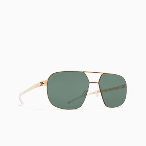 Mykita Angus Champagne Gold / Black - Polarized Pro Green 15