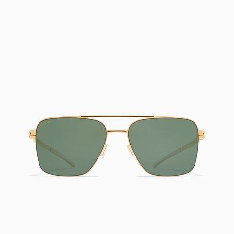 Mykita Bernie Gold / Black - Polarized Pro Green 15