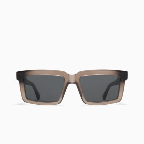 Mykita Dakar Chilled Raw Clear Ash / Silver - Dark Grey Solid