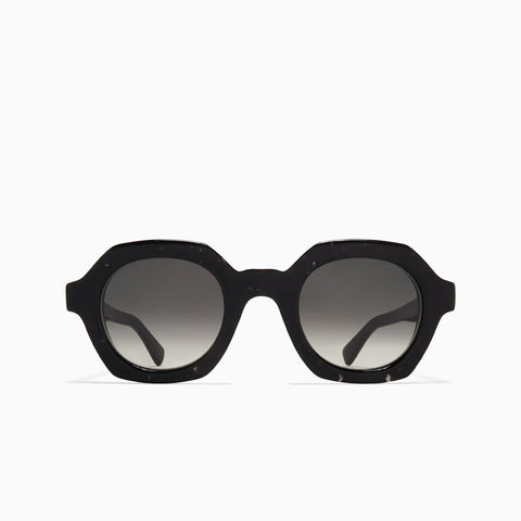 Mykita Teshi C110 Black Havana / Shiny Silver - Raw Black Gradient