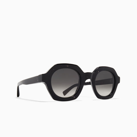 Mykita Teshi C110 Black Havana / Shiny Silver - Raw Black Gradient
