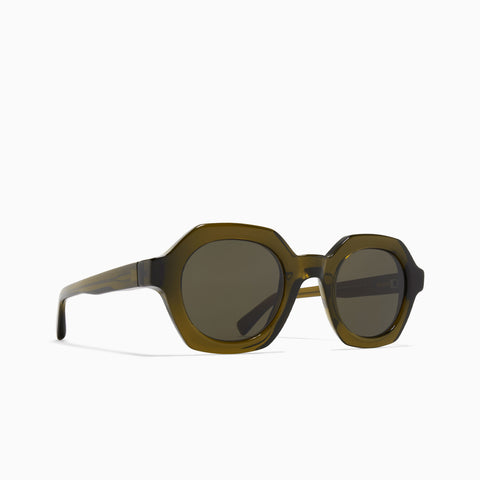 Mykita Teshi C158 Peridot / Shiny Silver - Raw Green Solid
