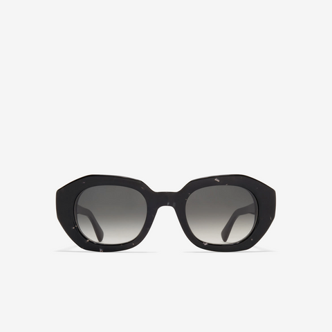 Mykita Satin C110 Black Havana / Shiny Silver Raw Black Gradient