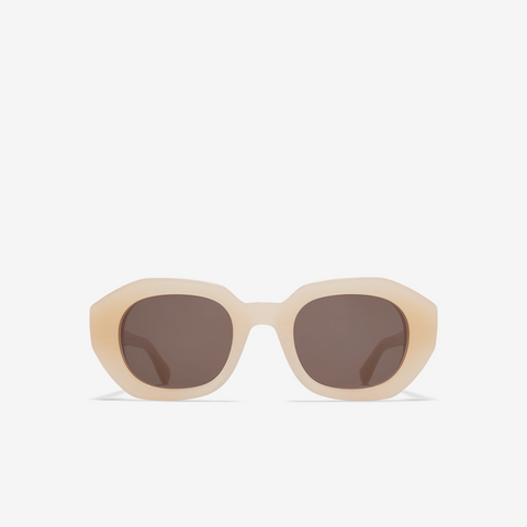 Mykita Satin C188 Blonde / Shiny Silver Brown Solid