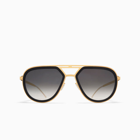 Mykita Cypress MH7 Pitch Black / Glossy Gold - Raw Black Gradient