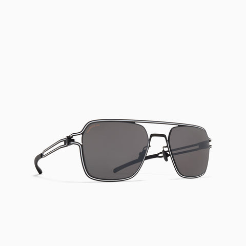 Mykita Riku Black / White - Polarized Pro Hi-Con Grey