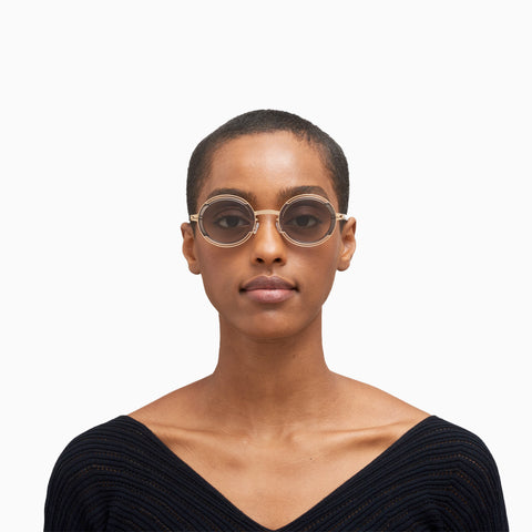 Mykita Pearl A83 - Champagne Gold - Clear Ash / Original Grey Gradient