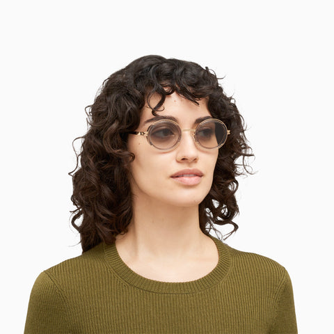 Mykita Pearl A83 - Champagne Gold - Clear Ash / Original Grey Gradient