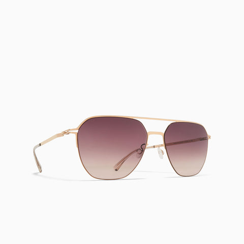 Mykita Amos Champagne Gold - Cedar Brown Gradient