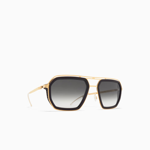 Mykita Mojave MH7 Pitch Black - Glossy Gold / Raw Black Gradient