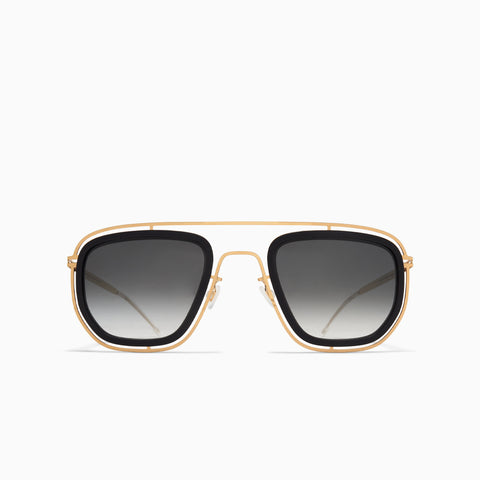 Mykita Ferlo MH7 Pitch Black / Glossy Gold - Raw Black Gradient