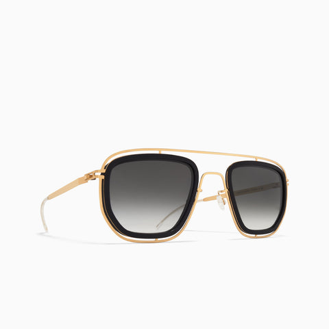 Mykita Ferlo MH7 Pitch Black / Glossy Gold - Raw Black Gradient
