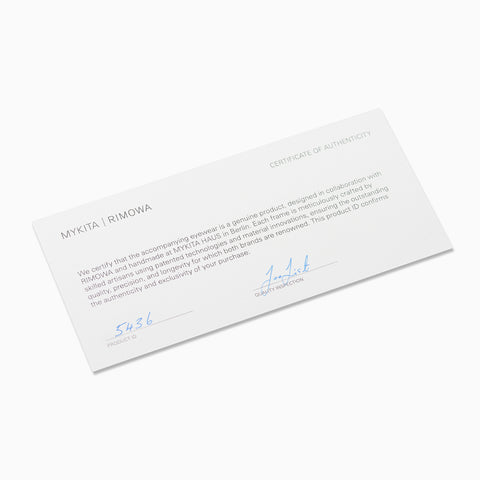 Mykita x Rimowa MR001 AL1-White Silver - Black / Coolgrey Solid