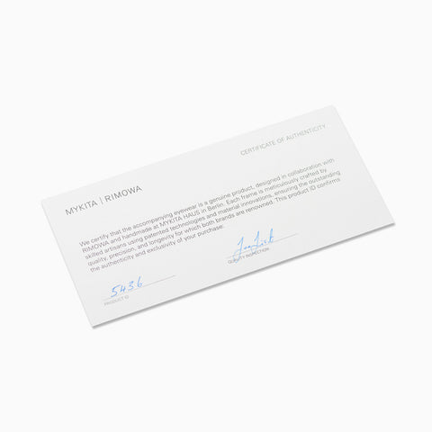 Mykita x Rimowa MR002 AL1-White Silver / Black - Coolgrey Solid