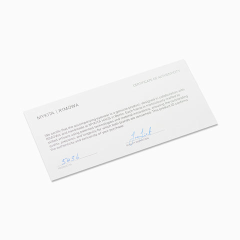 Mykita x Rimowa MR002 AL2-White Silver / Silver - Darkgrey Solid
