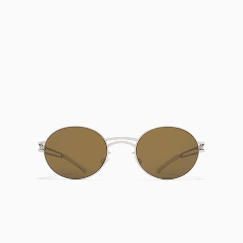 Mykita Dada Shiny Silver - Rawbrown Solid