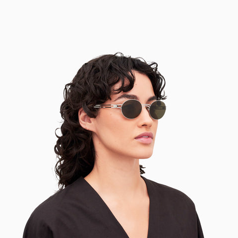 Mykita Dada Shiny Silver - Rawbrown Solid
