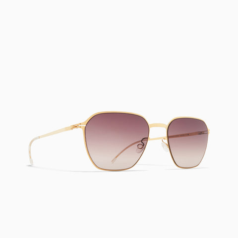 Mykita Anders Glossy Gold - Cedar Brown Gradient