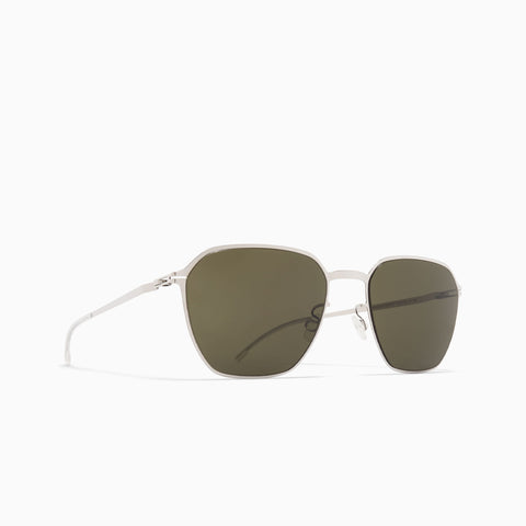 Mykita Anders Shiny Silver - Rawgreen Solid
