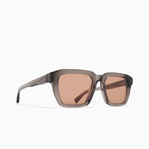 Mykita Soma C159 Clear Ash / Shiny Silver - Cedar Brown