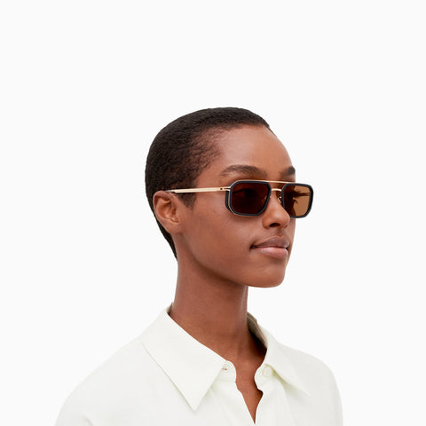 Mykita x Leica ML16 MH76-Leica Light CGD - Pitch BK / Leica Brown 85 Solid