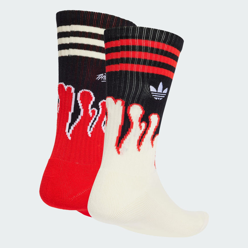 adidas Originals x Wales Bonner 3S Socks Wonder White / Collegiate Burgundy