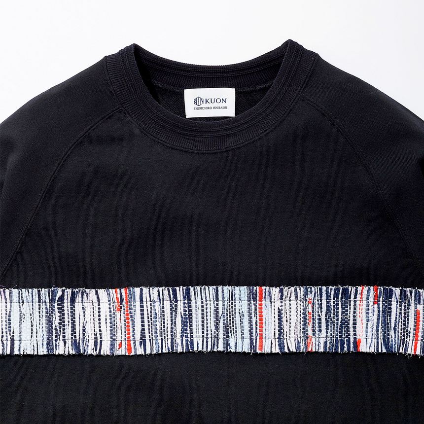 Kuon Sakiori Striped Sweatshirt Black