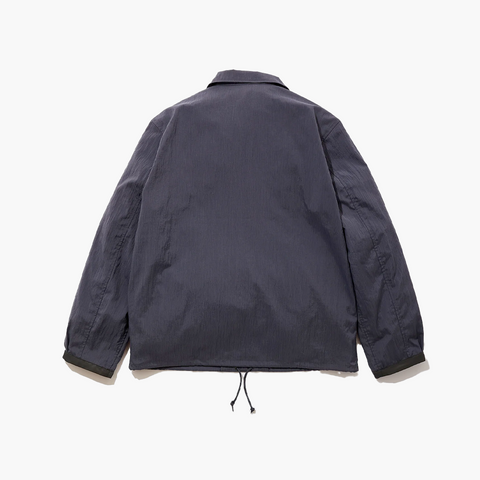 Kuon Salt Shurunk Nylon Coaches Jacket - Sakiori Charcoal