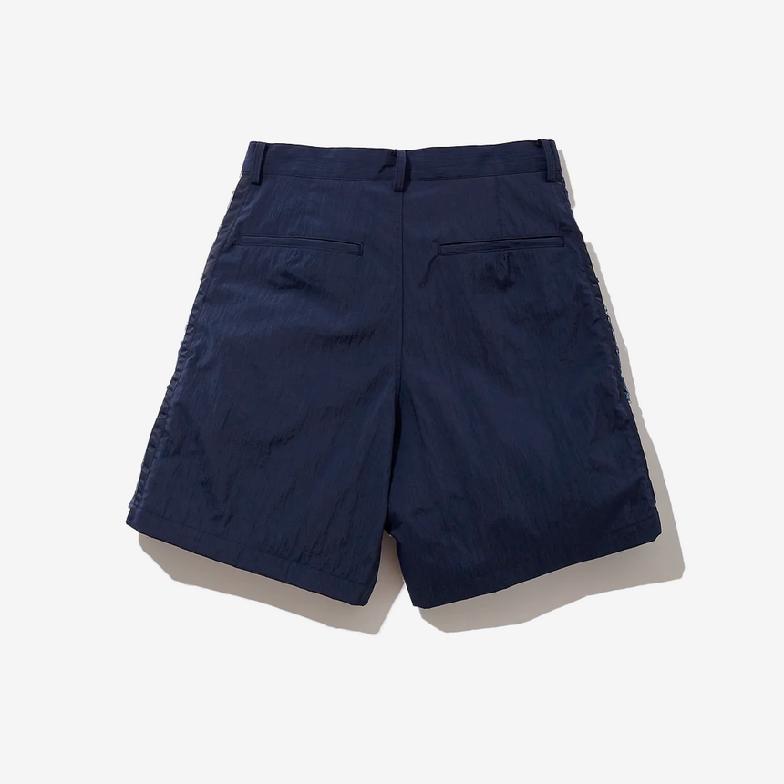 Kuon Salt Shrunk Nylon Shorts Boro Navy