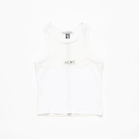 Acne Studios Logo Tank Top Optic White