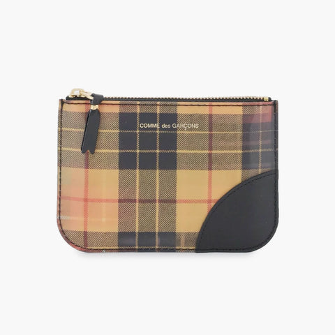 Comme Des Garçons Lenticular Tartan Zip Pouch Red / Yellow