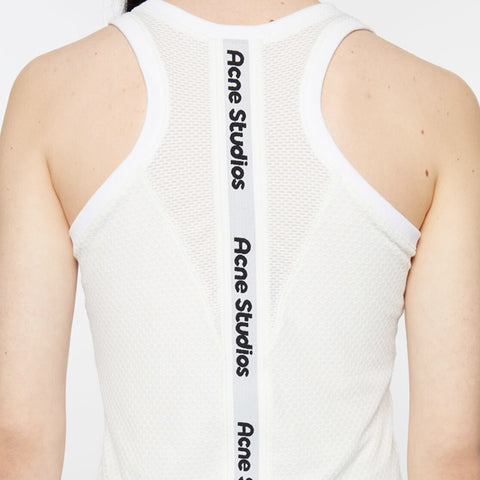 Acne Studios Logo Tank Top Optic White