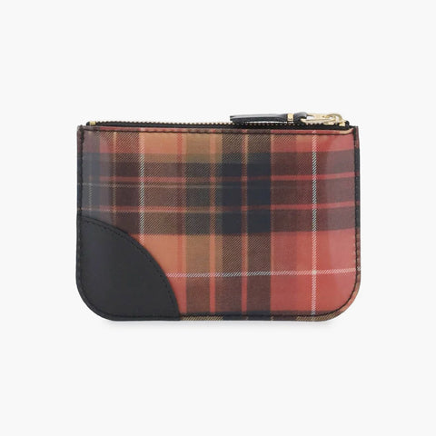 Comme Des Garçons Lenticular Tartan Zip Pouch Red / Yellow