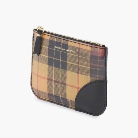 Comme Des Garçons Lenticular Tartan Zip Pouch Red / Yellow