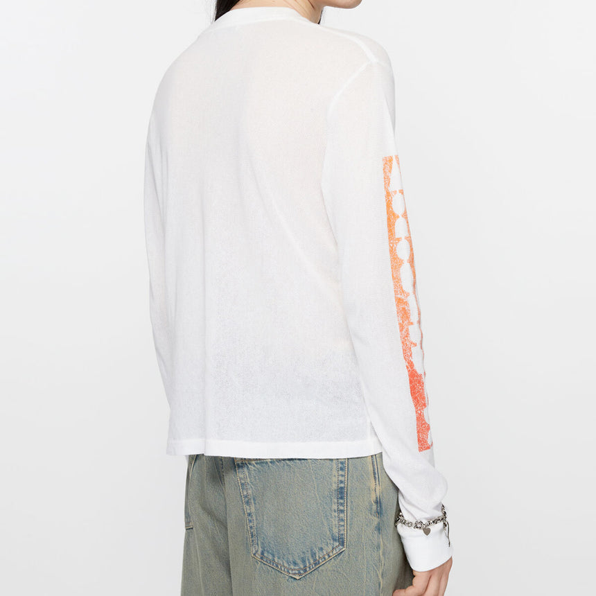 Acne Studios Logo Long Sleeve T-Shirt Optic White